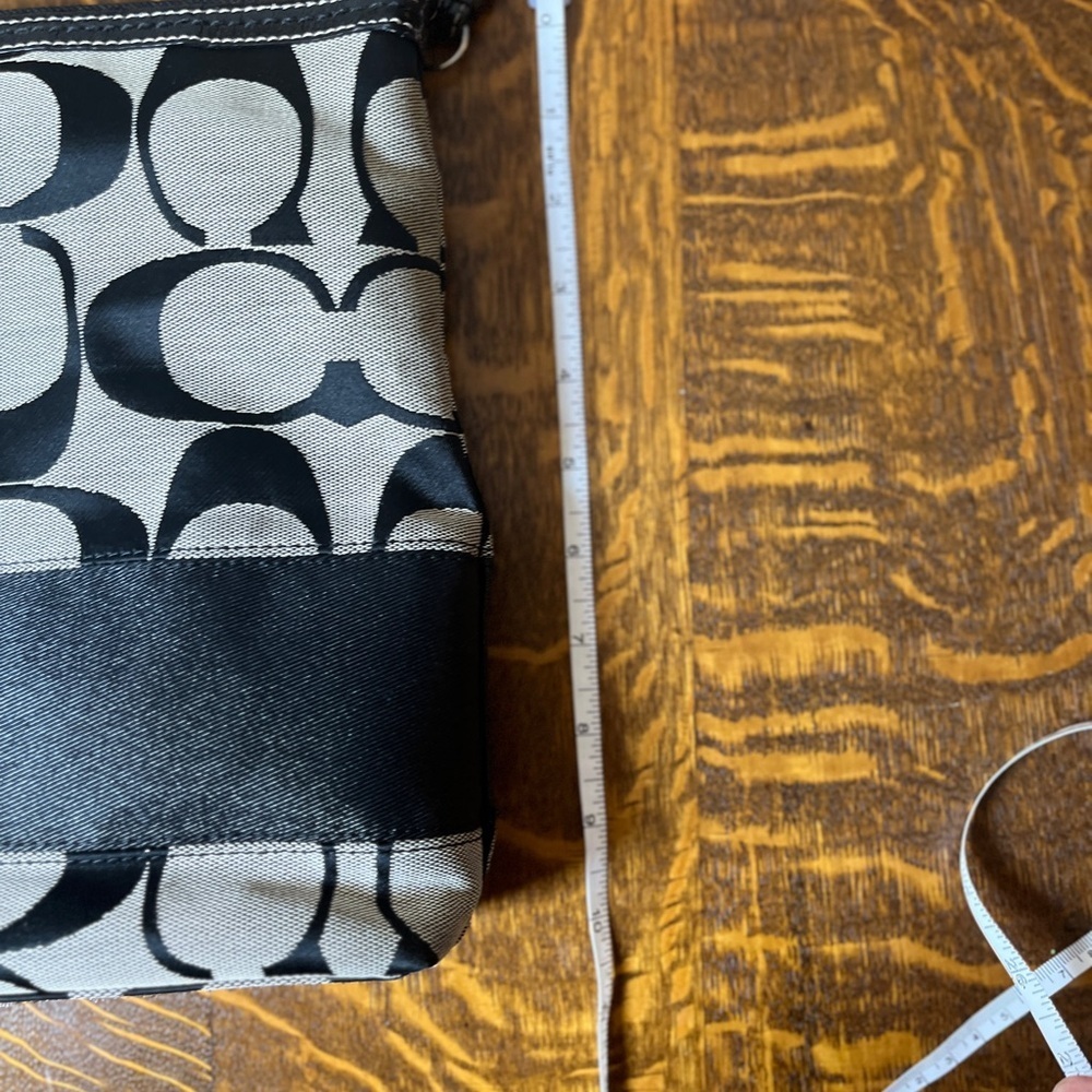 Coach Signature C Black and Gray with Black stripe Convertible Shoulder Bag - Picture 13 of 13